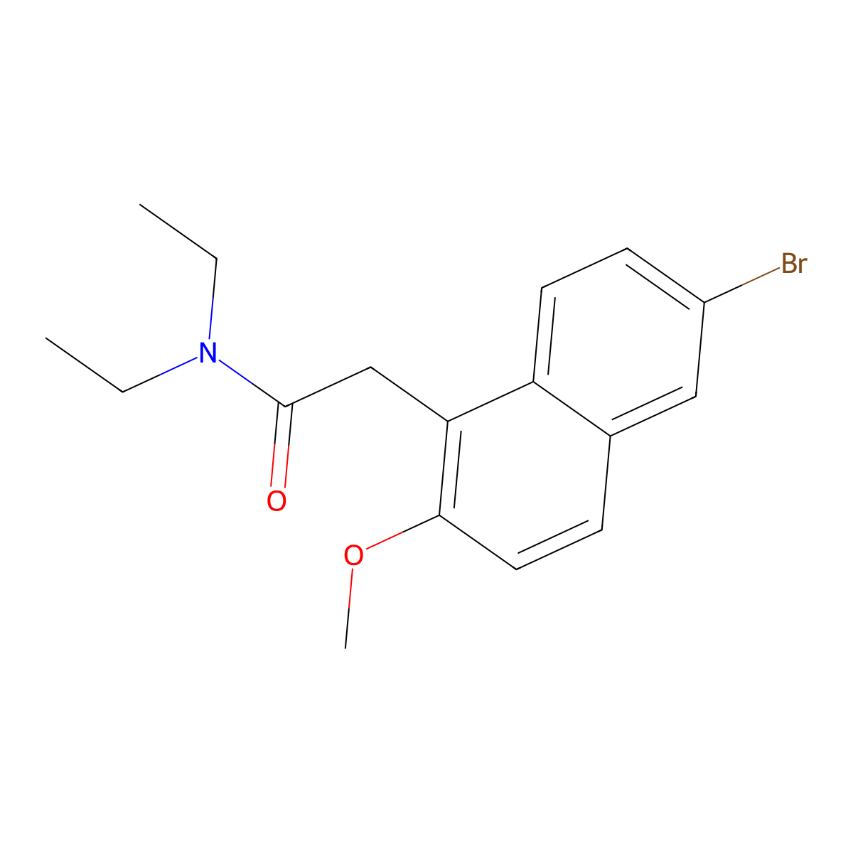 2-(6-bromo-2-methoxy-1-naphthyl)-N,N-diethylacetamide molecular structure, CAS 622814-52-2