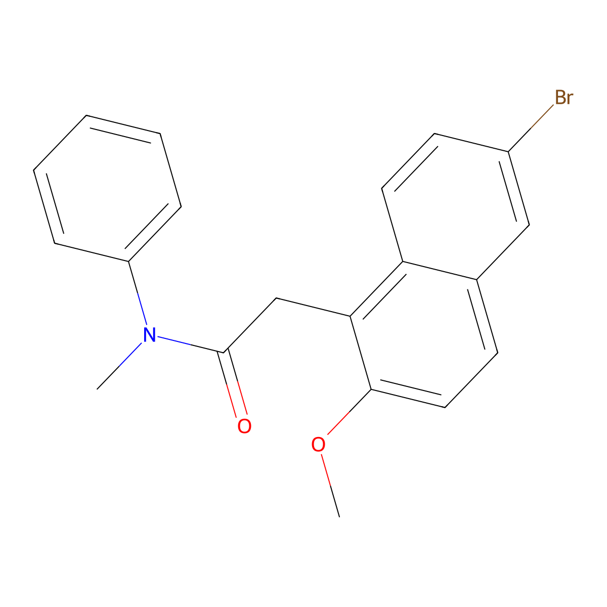 2-(6-bromo-2-methoxynaphthalen-1-yl)-N-methyl-N-phenylacetamide molecular structure, CAS 622817-28-1