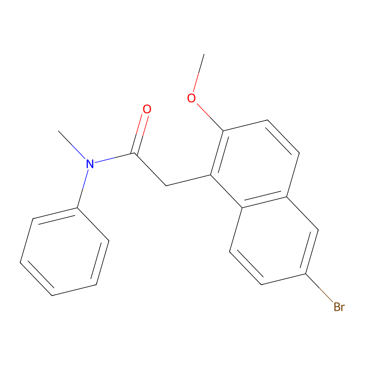 2-(6-bromo-2-methoxynaphthalen-1-yl)-N-methyl-N-phenylacetamide molecular structure, CAS 622817-28-1