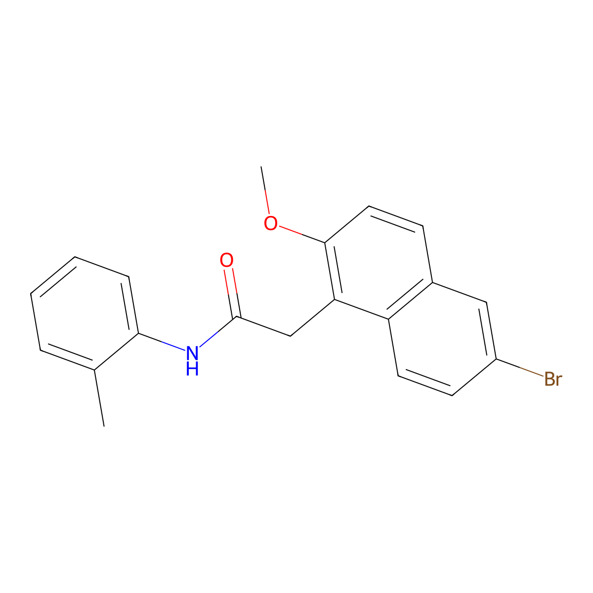2-(6-bromo-2-methoxy-1-naphthyl)-N-(2-methylphenyl)acetamide molecular structure, CAS 622818-50-2