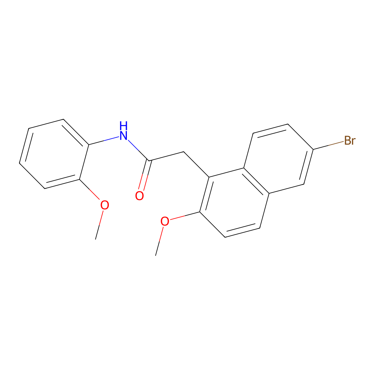 2-(6-bromo-2-methoxynaphthalen-1-yl)-N-(2-methoxyphenyl)acetamide molecular structure, CAS 622818-65-9