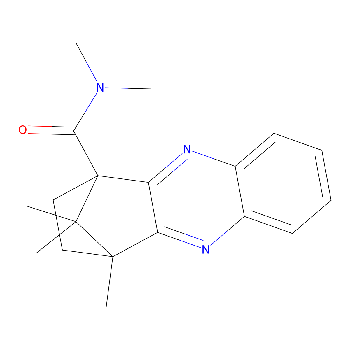 (1R,4S)-N,N,4,11,11-pentamethyl-1,2,3,4-tetrahydro-1,4-methanophenazine-1-carboxamide molecular structure, CAS 622824-02-6