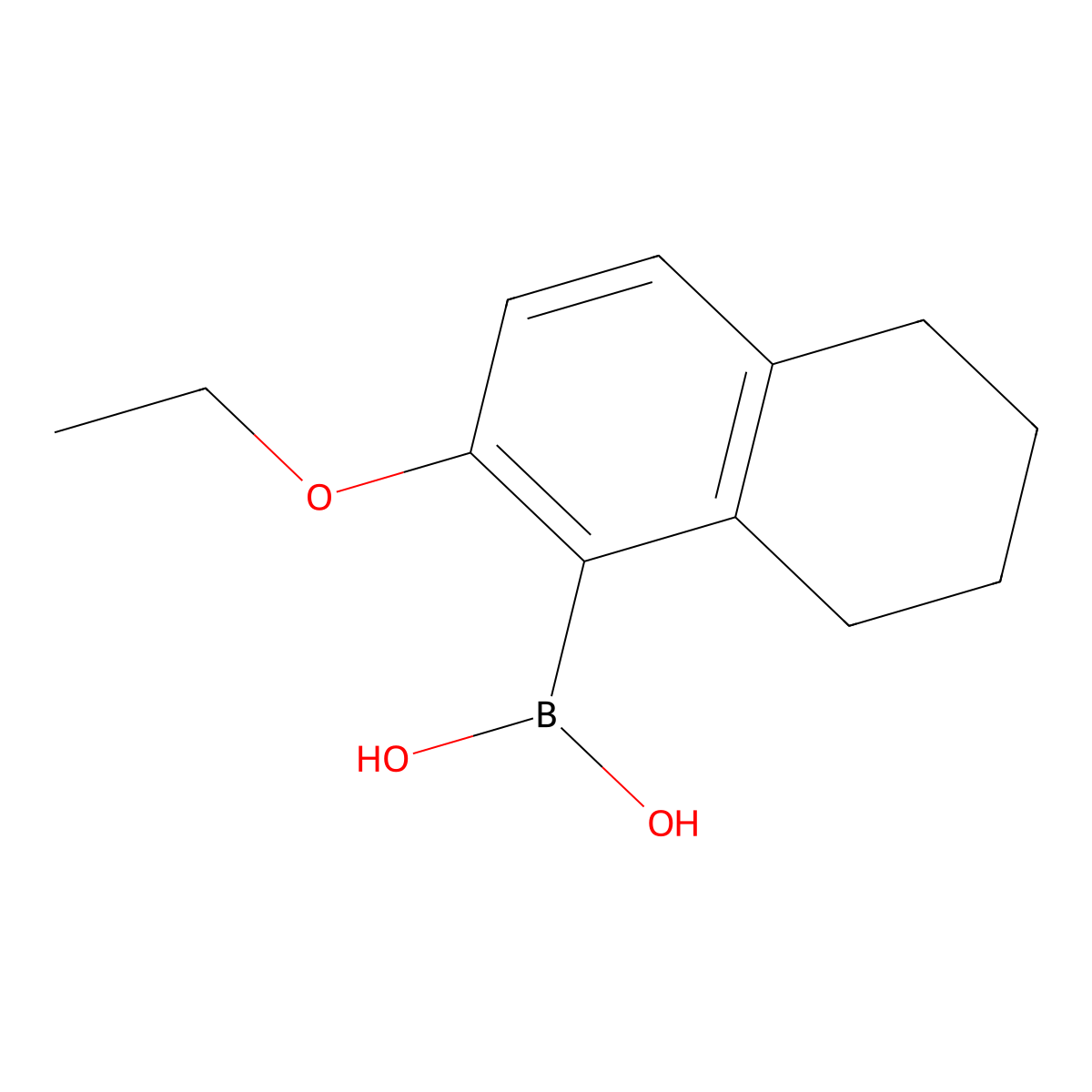 (2-Ethoxy-5,6,7,8-tetrahydronaphthalen-1-yl)boronic acid molecular structure, CAS 622834-95-1