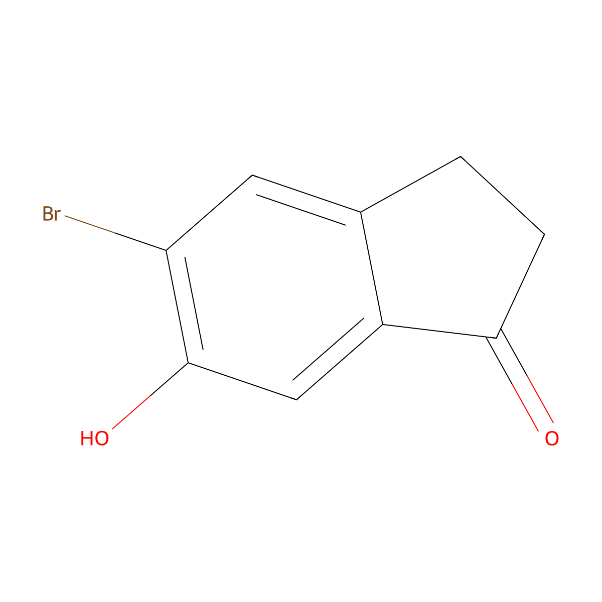 5-bromo-6-hydroxy-2,3-dihydro-1H-inden-1-one molecular structure, CAS 622835-34-1