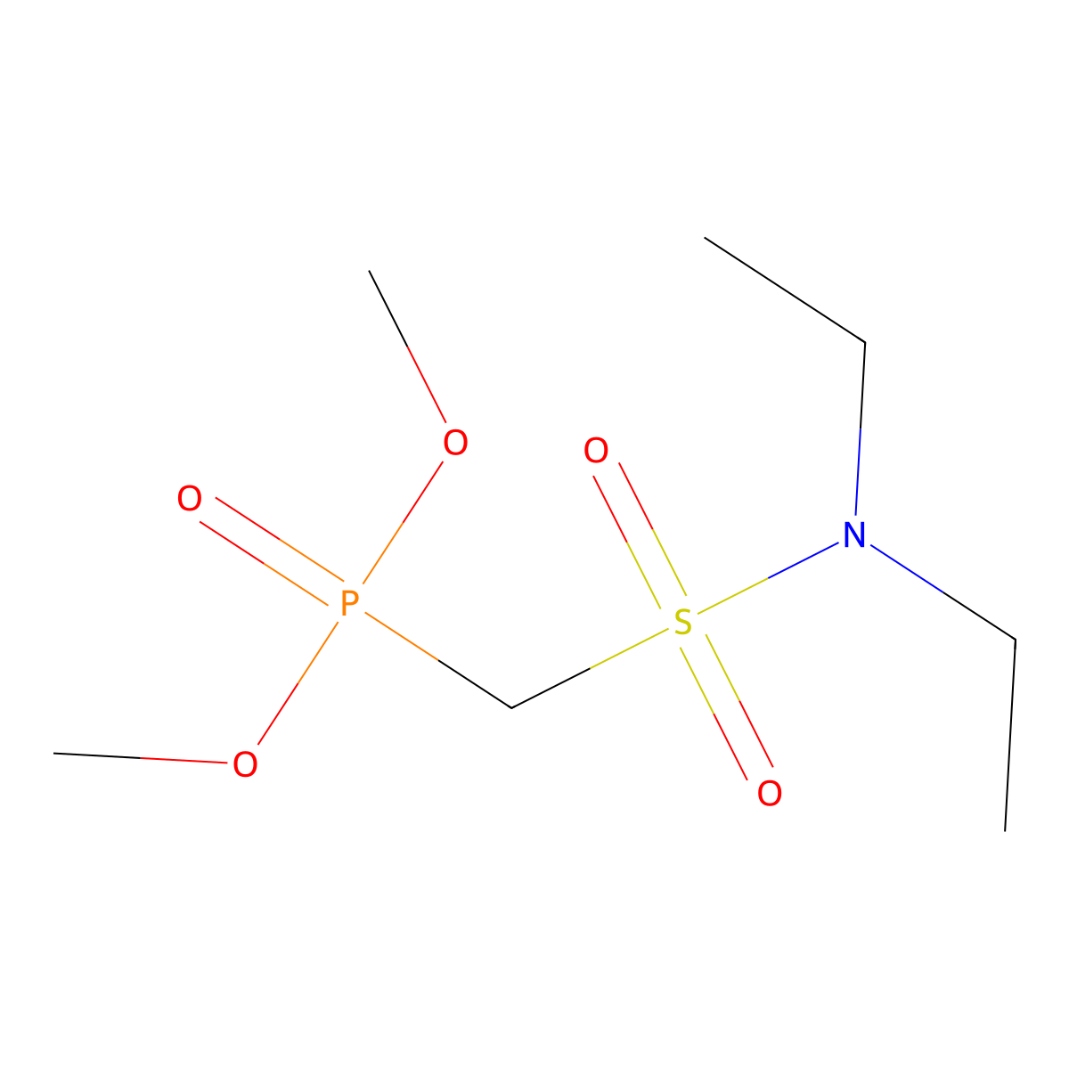 Phosphonic acid, [[(diethylamino)sulfonyl]methyl]-, dimethyl ester molecular structure, CAS 62285-40-9