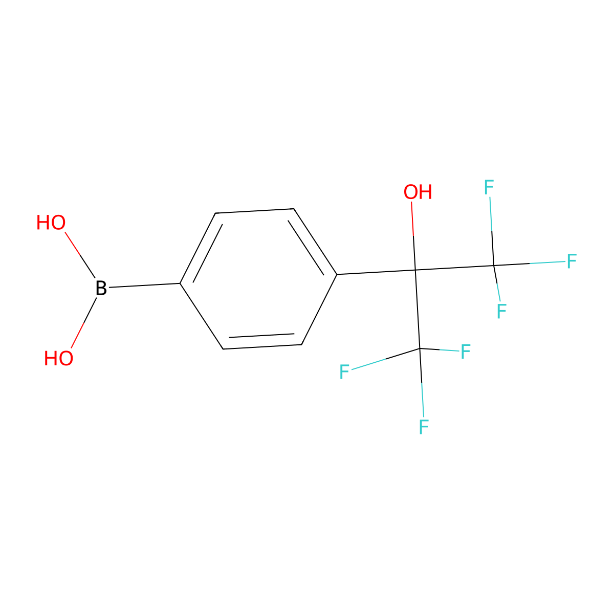 [4-(1,1,1,3,3,3-Hexafluoro-2-hydroxypropan-2-yl)phenyl]boronic acid molecular structure, CAS 622853-75-2