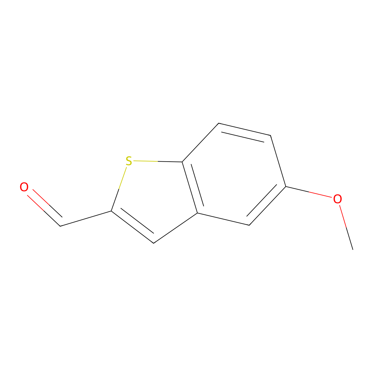 5-Methoxybenzo[b]thiophene-2-carbaldehyde molecular structure, CAS 622864-56-6