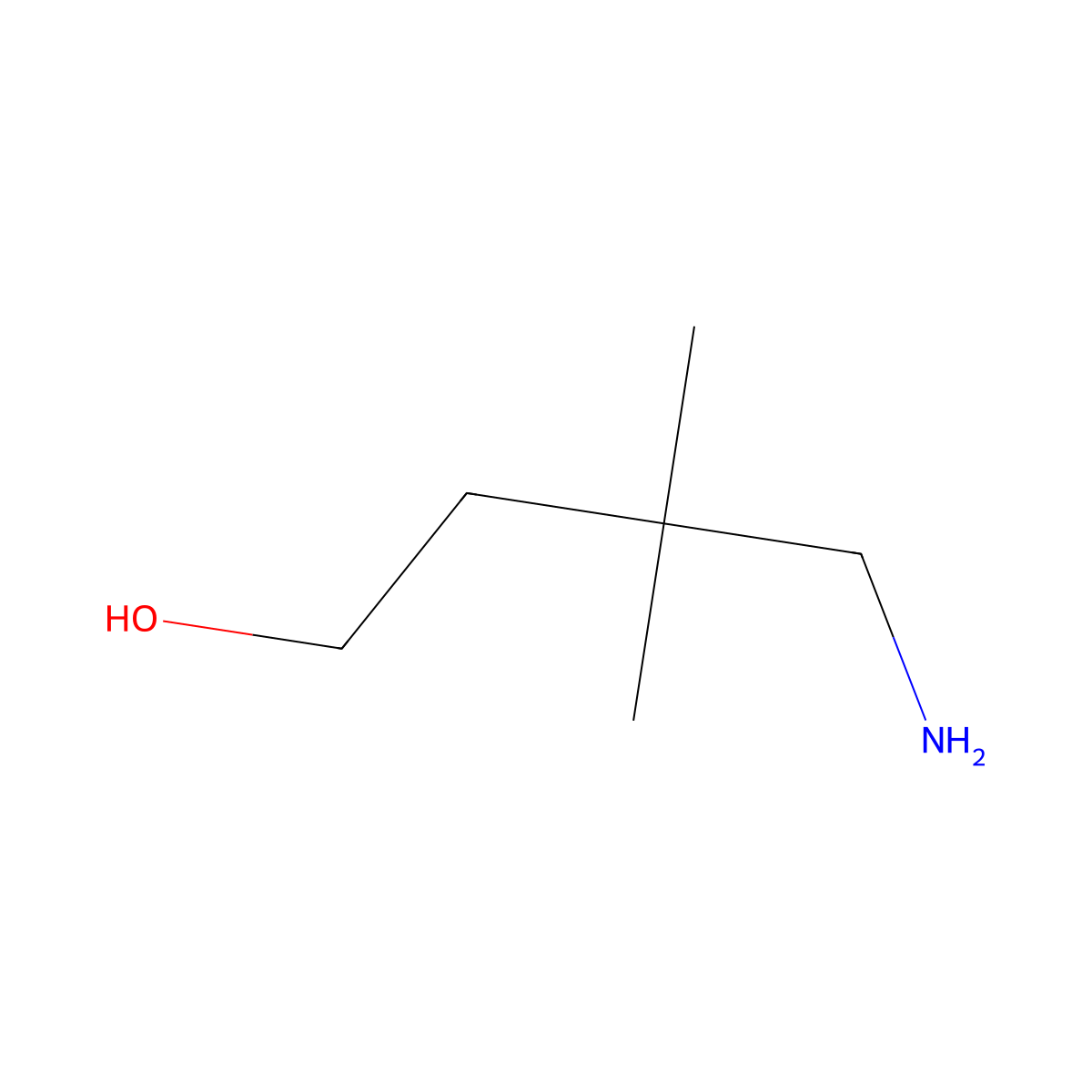 4-Amino-3,3-dimethylbutan-1-ol molecular structure, CAS 622865-33-2