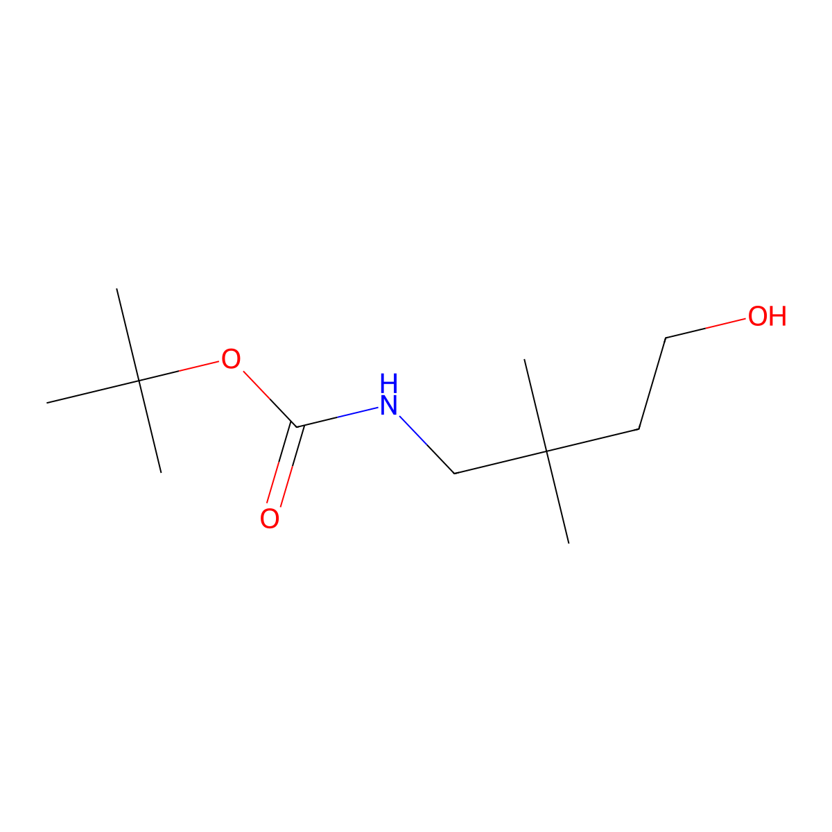 Carbamic acid, (4-hydroxy-2,2-dimethylbutyl)-, 1,1-dimethylethyl ester molecular structure, CAS 622865-34-3