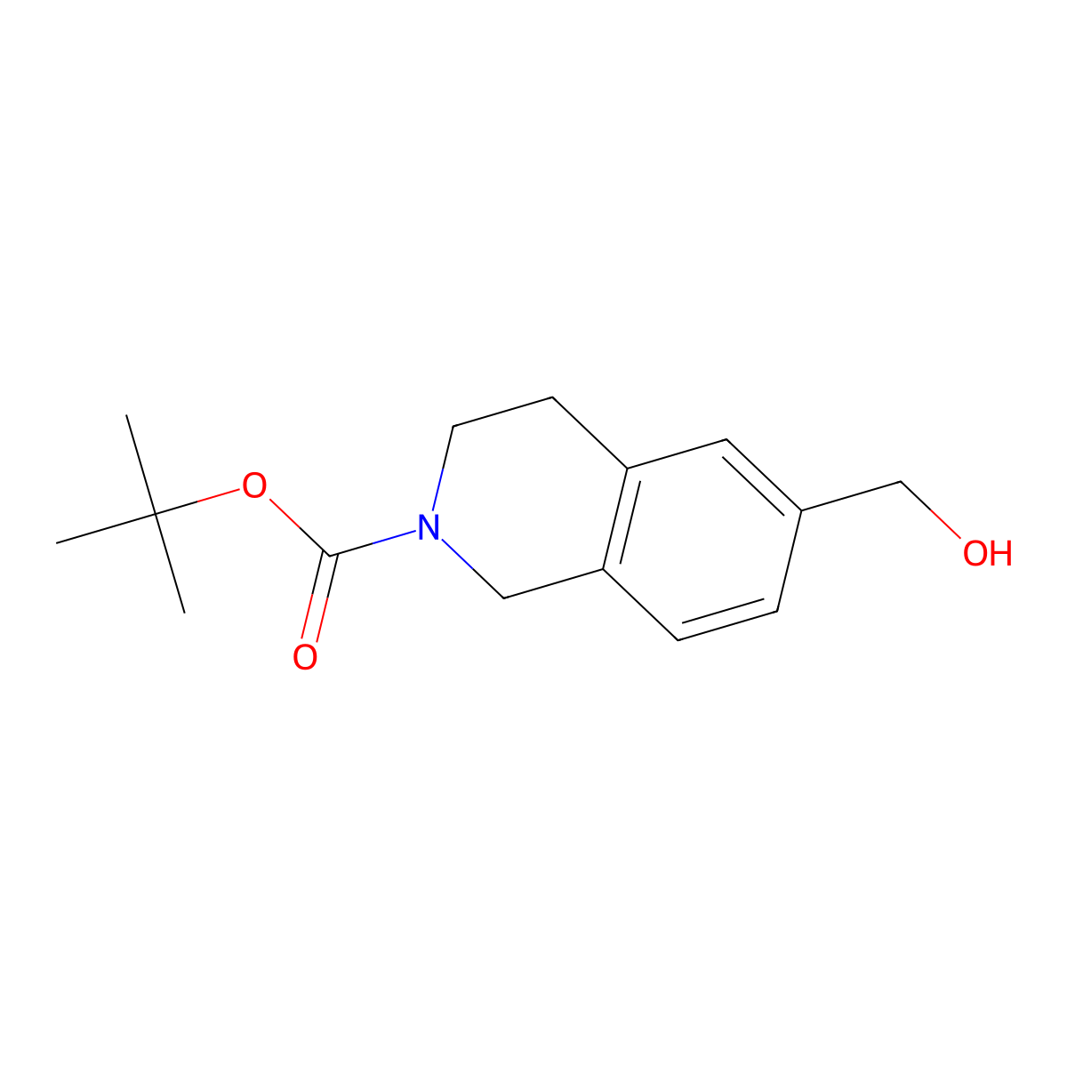Tert-butyl 6-(hydroxymethyl)-1,2,3,4-tetrahydroisoquinoline-2-carboxylate molecular structure, CAS 622867-52-1