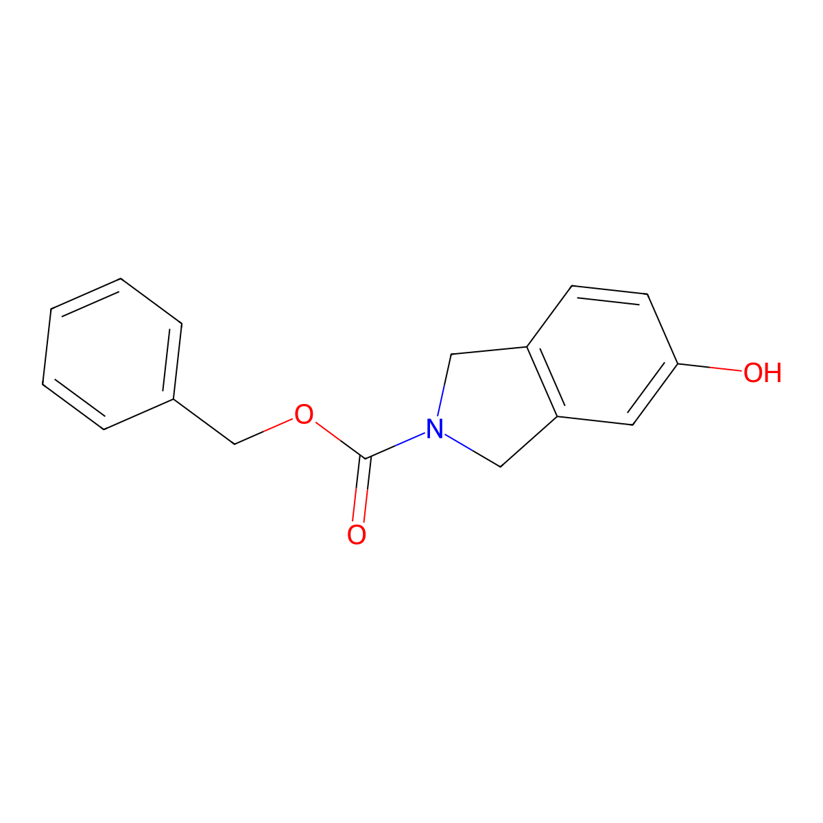 benzyl 5-hydroxy-2,3-dihydro-1H-isoindole-2-carboxylate molecular structure, CAS 622869-42-5