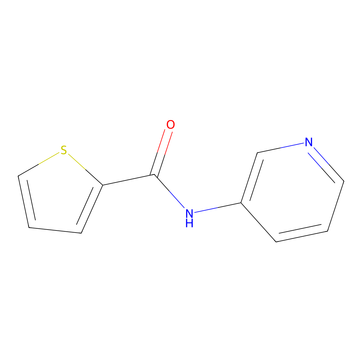 2-Thiophenecarboxamide, N-3-pyridinyl- molecular structure, CAS 62289-81-0
