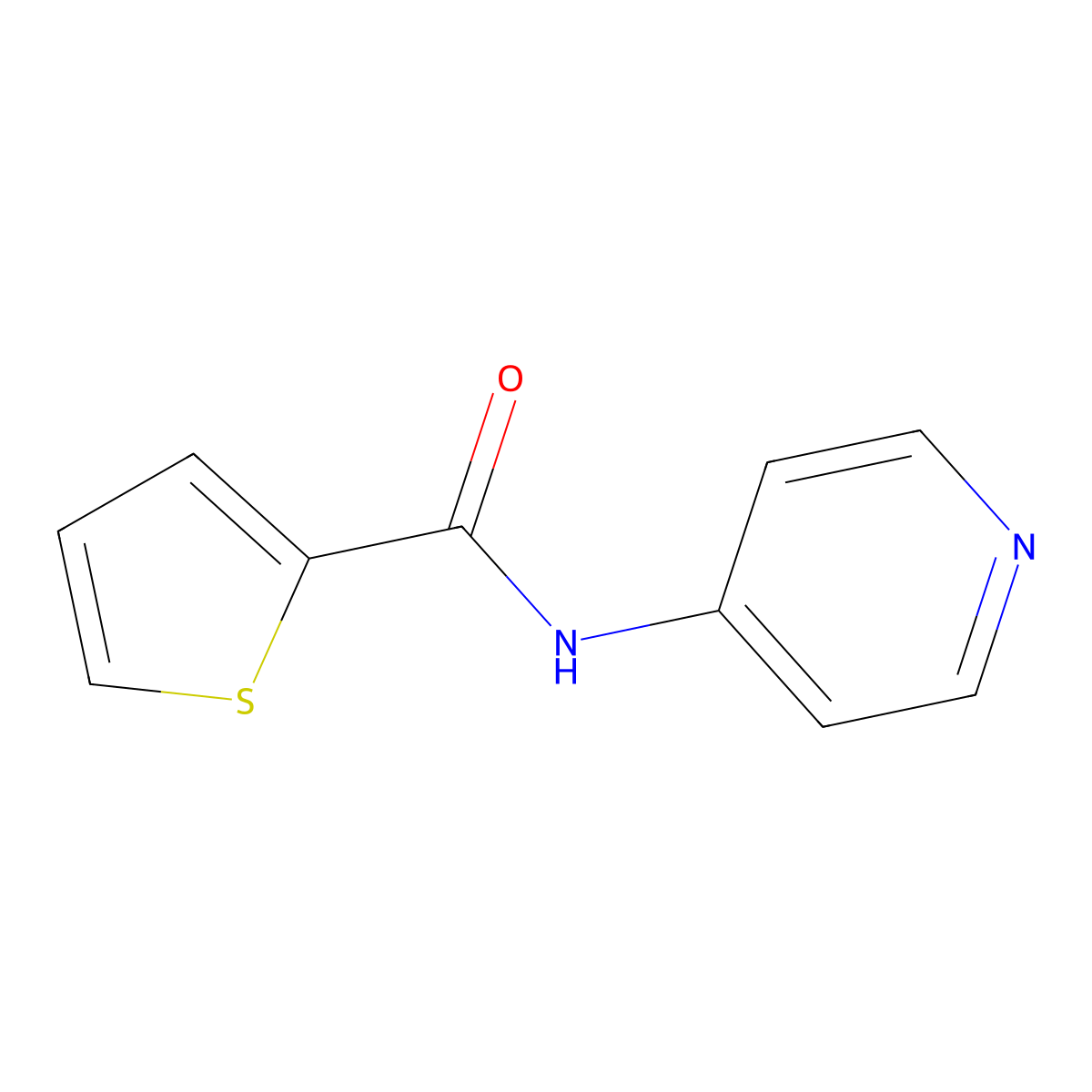N-(4-Pyridinyl)-2-thiophenecarboxamide molecular structure, CAS 62289-82-1
