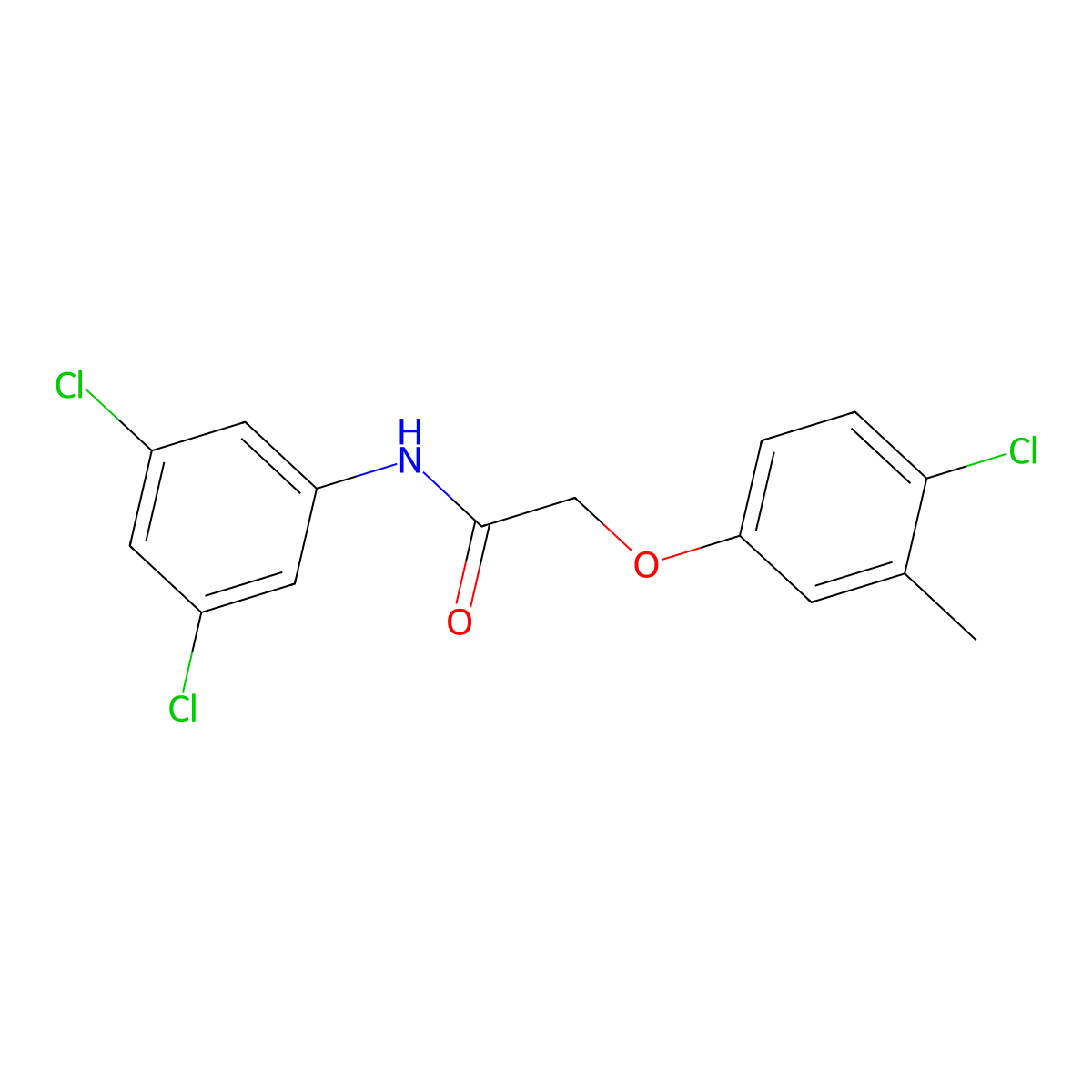 2-(4-Chloro-3-methylphenoxy)-n-(3,5-dichlorophenyl)acetamide molecular structure, CAS 6229-26-1