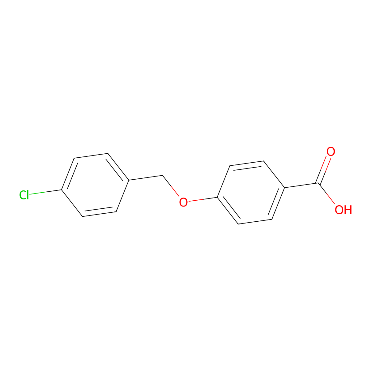 4-[(4-Chlorobenzyl)oxy]benzoic acid molecular structure, CAS 62290-40-8