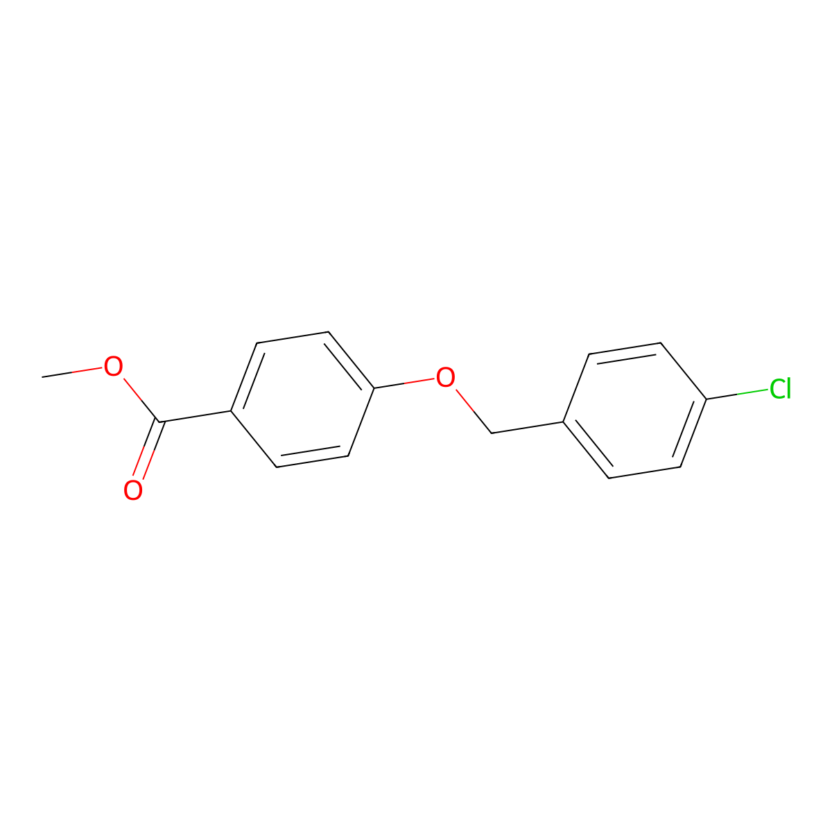 Methyl 4-((4-chlorobenzyl)oxy)benzoate molecular structure, CAS 62290-46-4