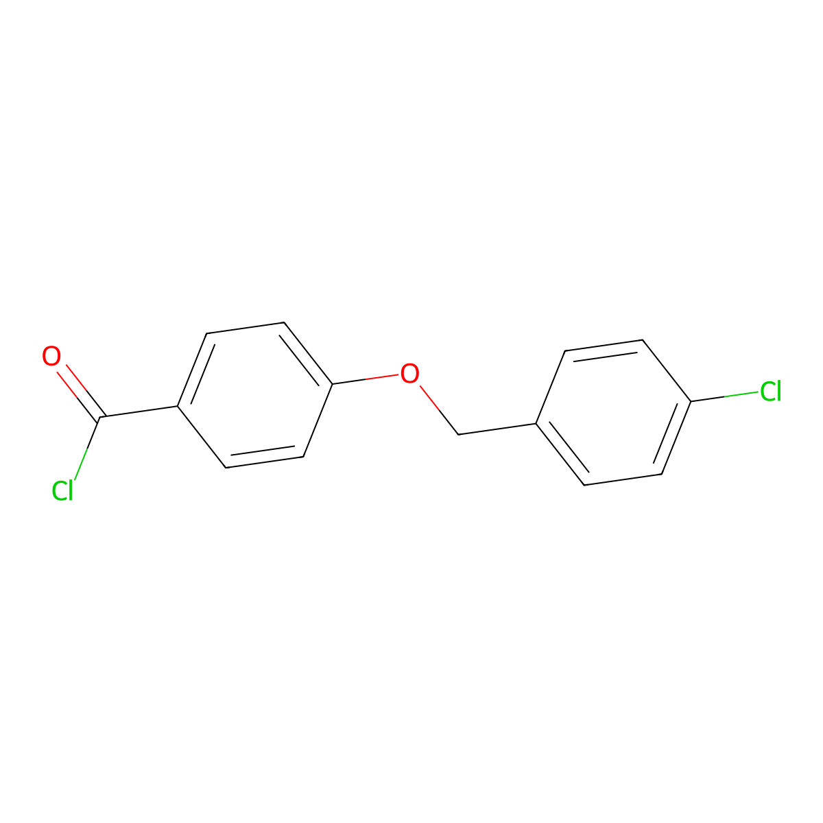 4-[(4-Chlorobenzyl)oxy]benzoyl chloride molecular structure, CAS 62290-53-3