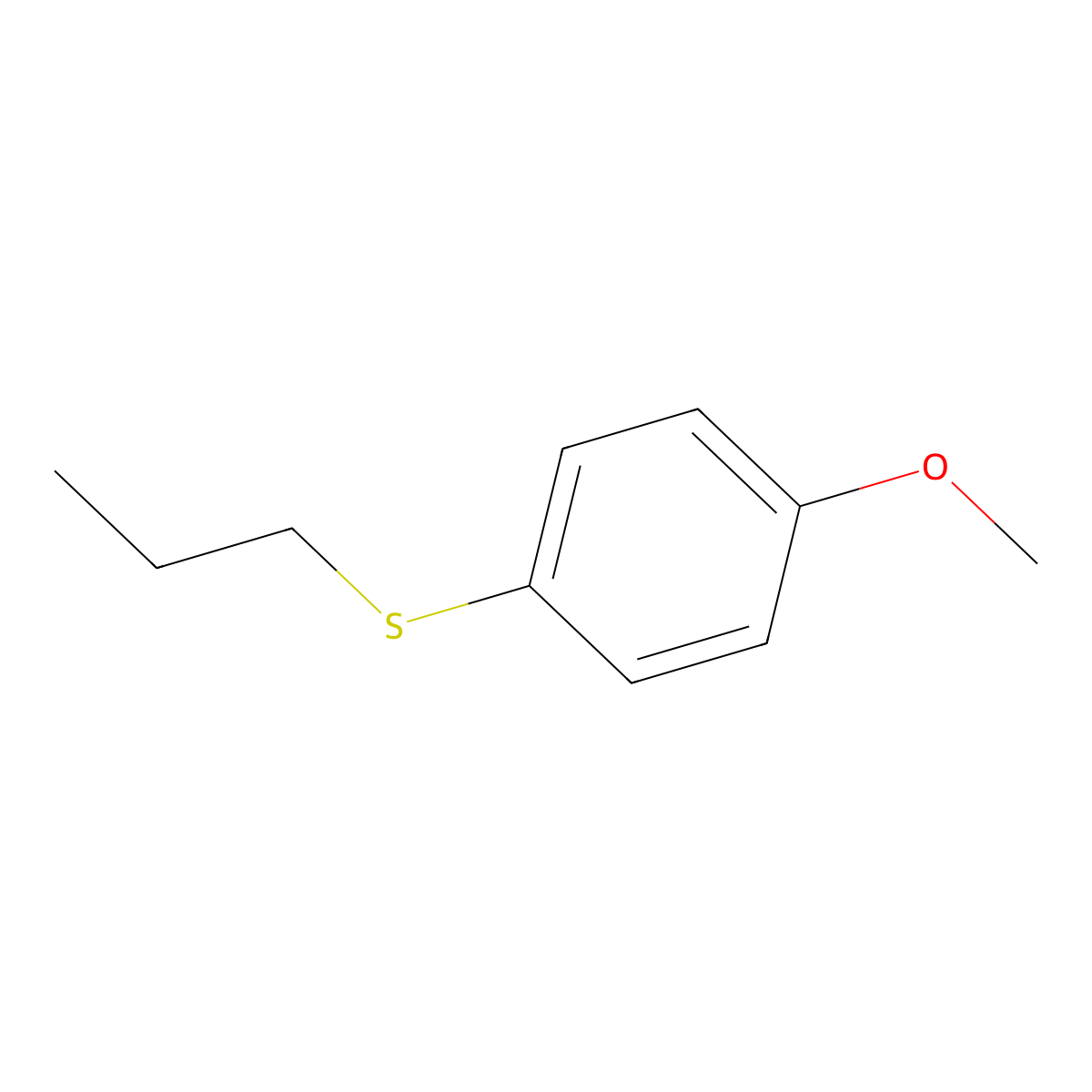 1-Methoxy-4-(propylsulfanyl)benzene molecular structure, CAS 62291-63-8