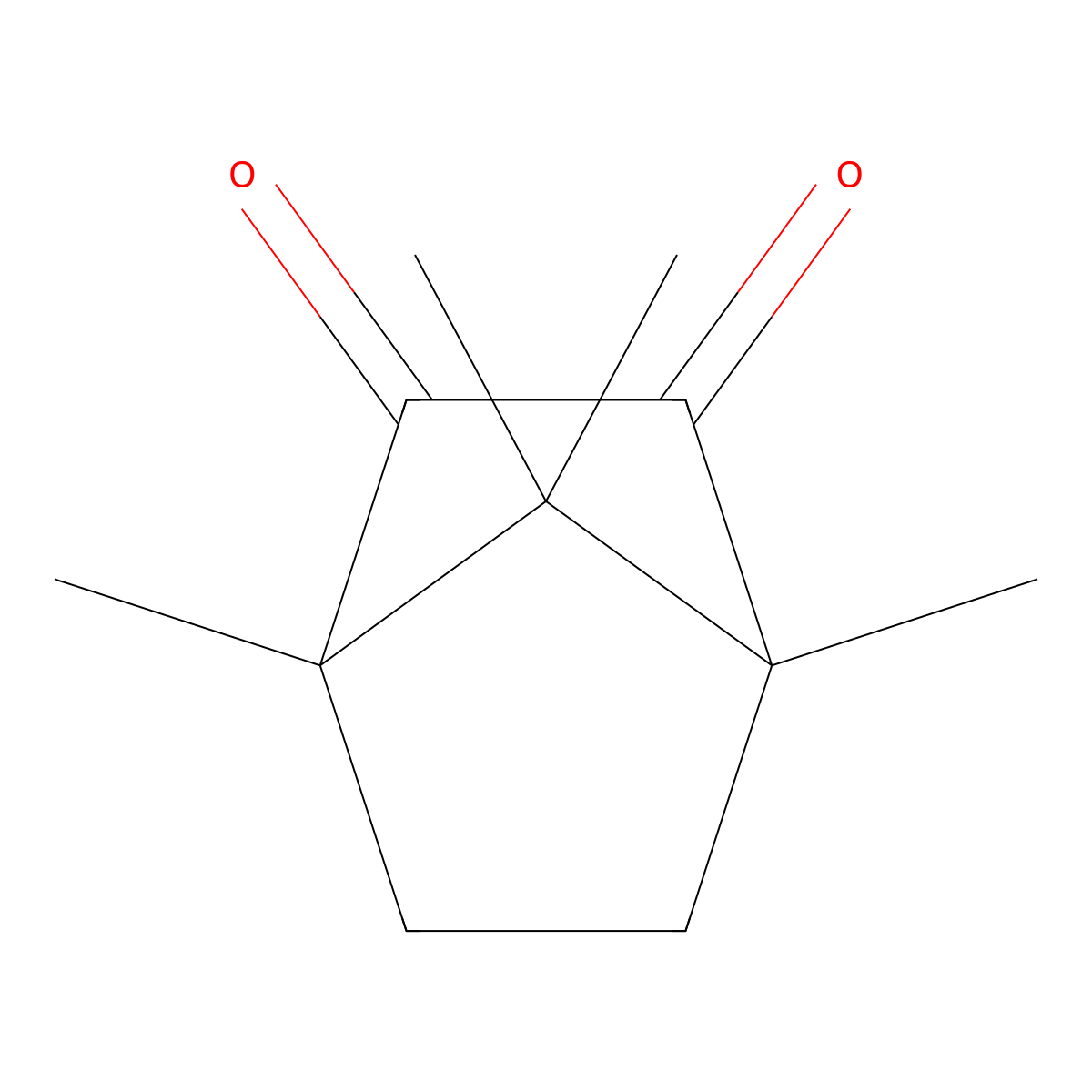 1,4,7,7-Tetramethylbicyclo[2.2.1]heptane-2,3-dione molecular structure, CAS 62292-65-3
