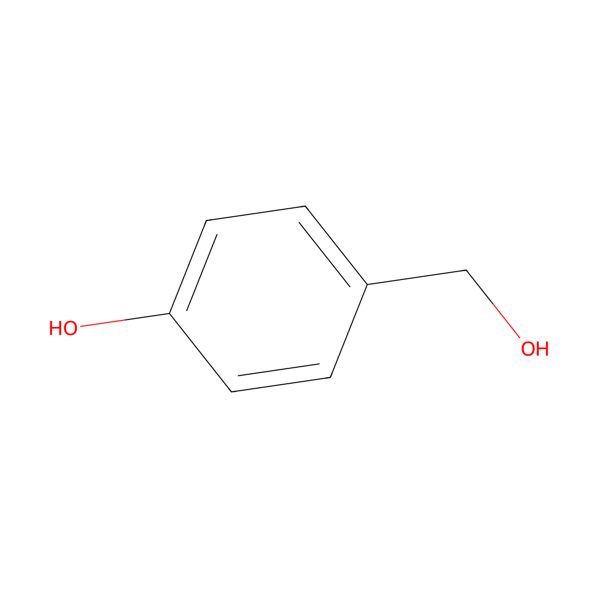 4-Hydroxybenzyl Alcohol molecular structure, CAS 623-05-2