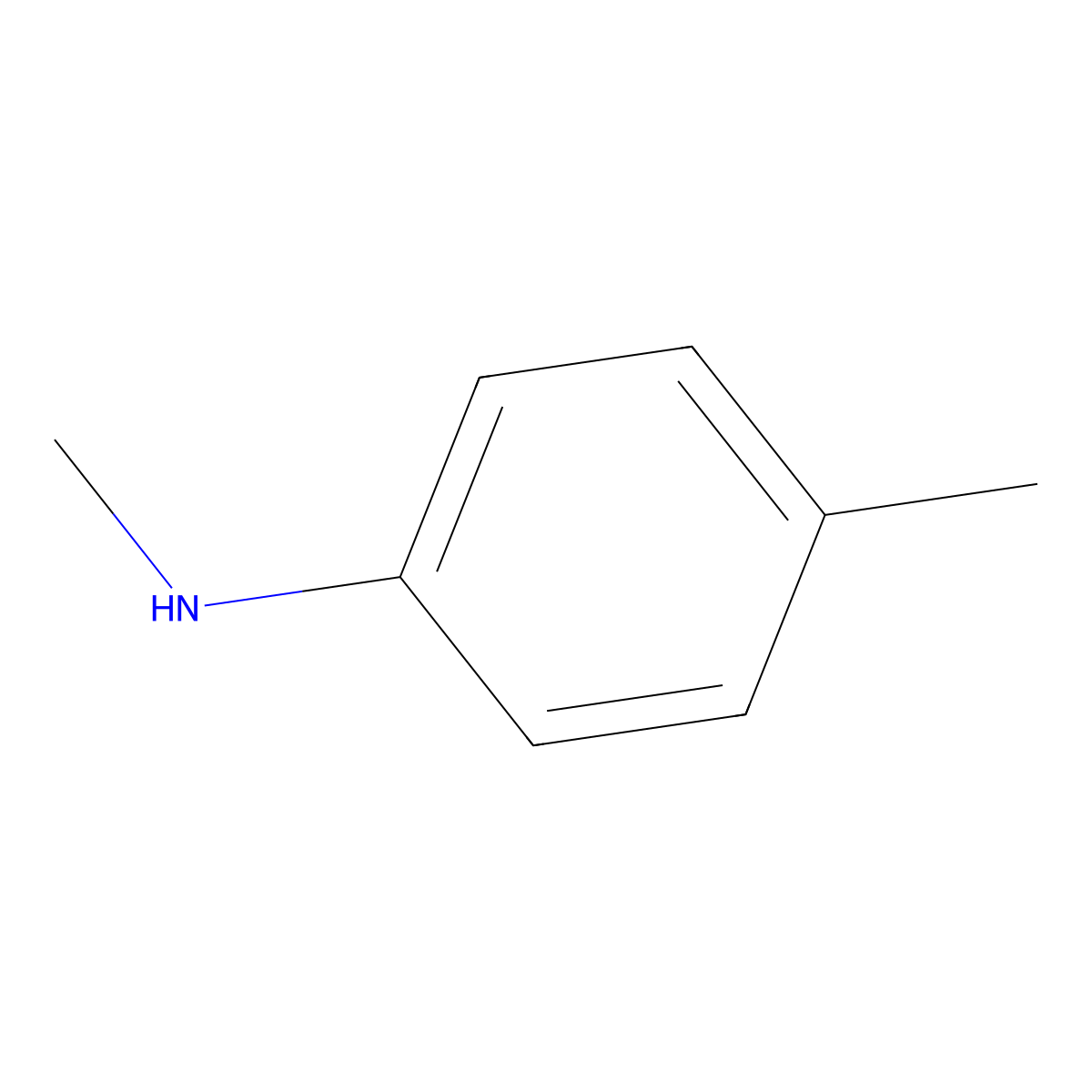Benzenamine, N,4-dimethyl- molecular structure, CAS 623-08-5