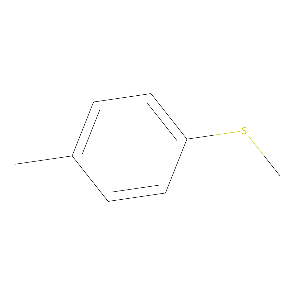 Benzene, 1-methyl-4-(methylthio)- molecular structure, CAS 623-13-2