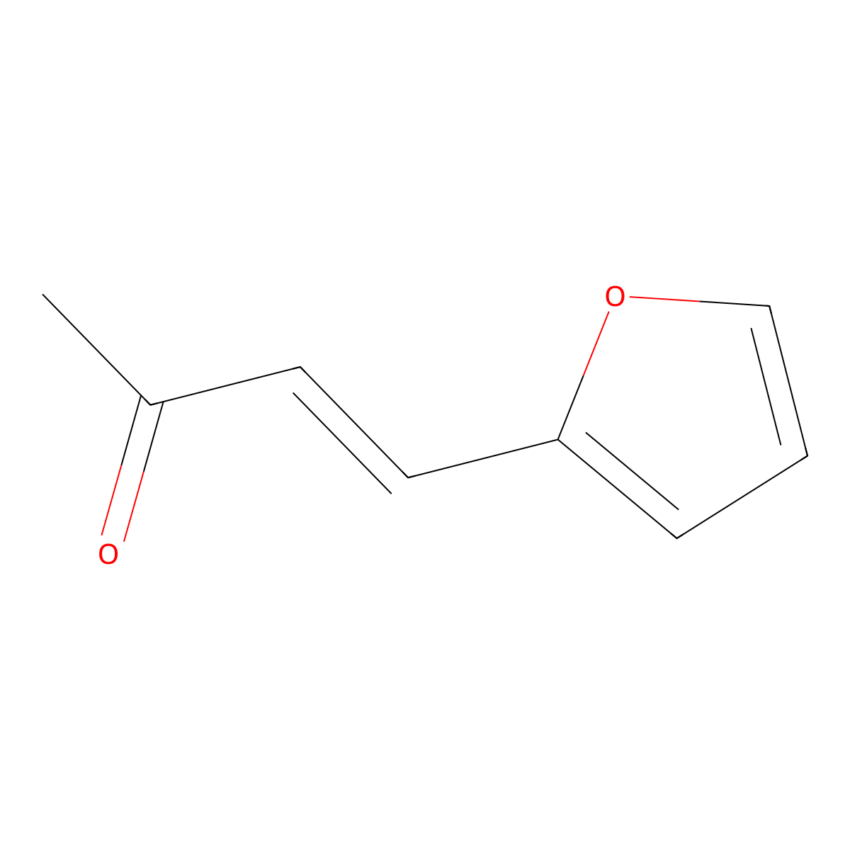 Furfurylideneacetone molecular structure, CAS 623-15-4
