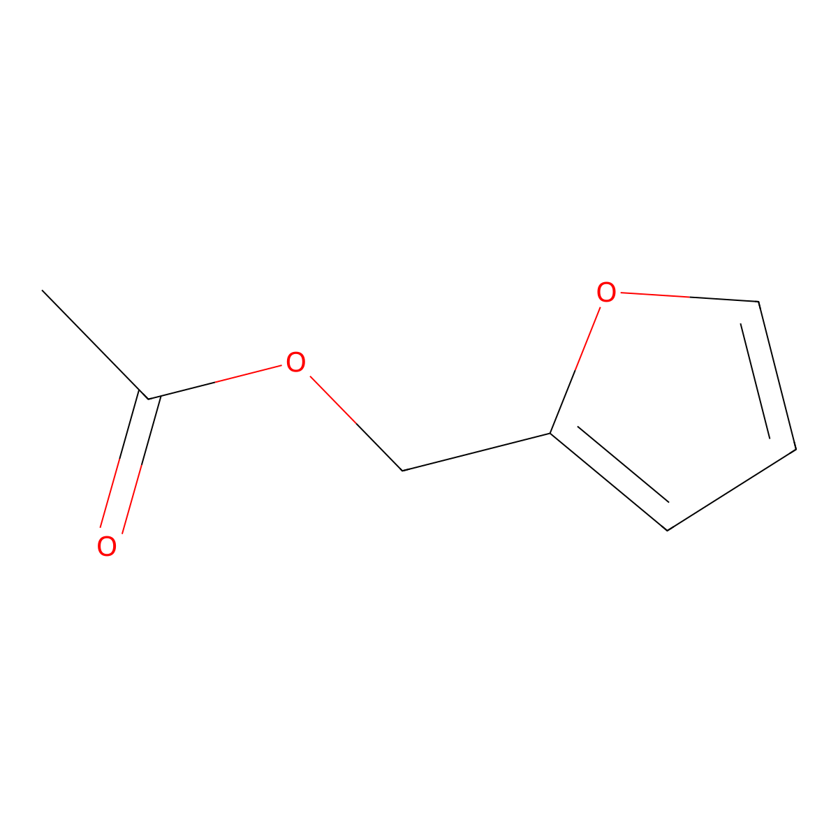 Furfural acetate molecular structure, CAS 623-17-6