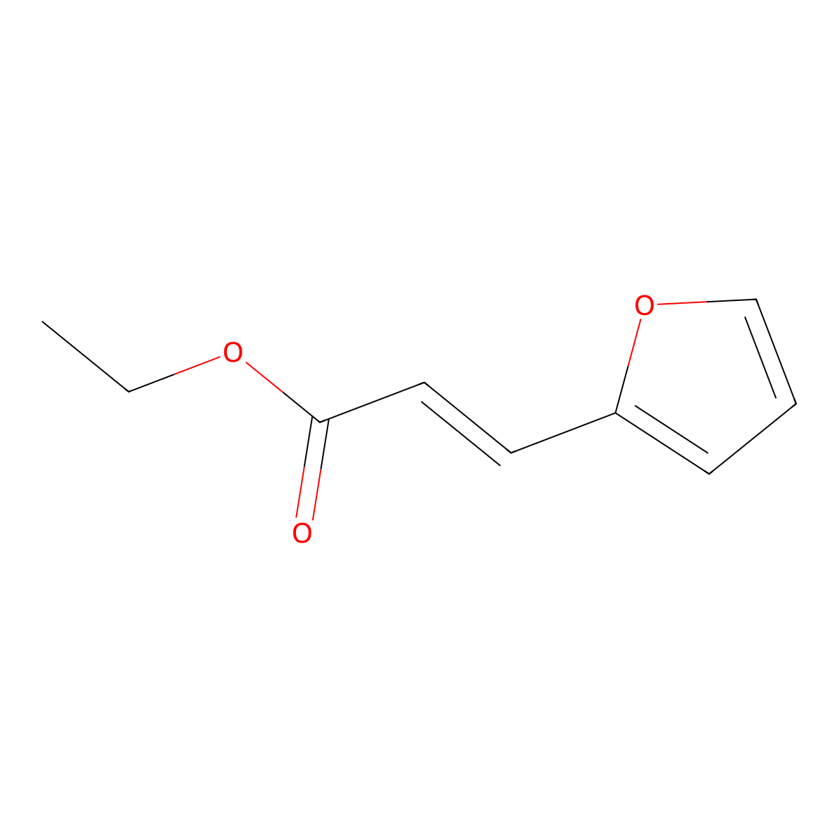 (E)-Ethyl 3-(2-furyl)acrylate molecular structure, CAS 623-20-1