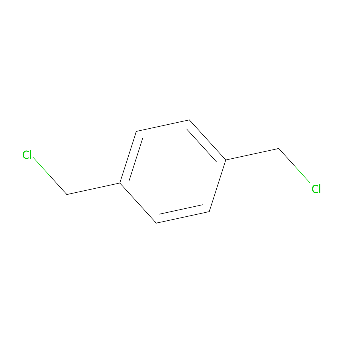 alpha,alpha'-Dichloro-p-xylene molecular structure, CAS 623-25-6