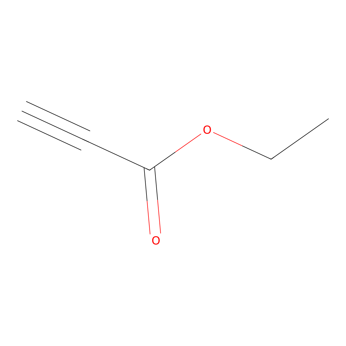 Ethyl propiolate molecular structure, CAS 623-47-2