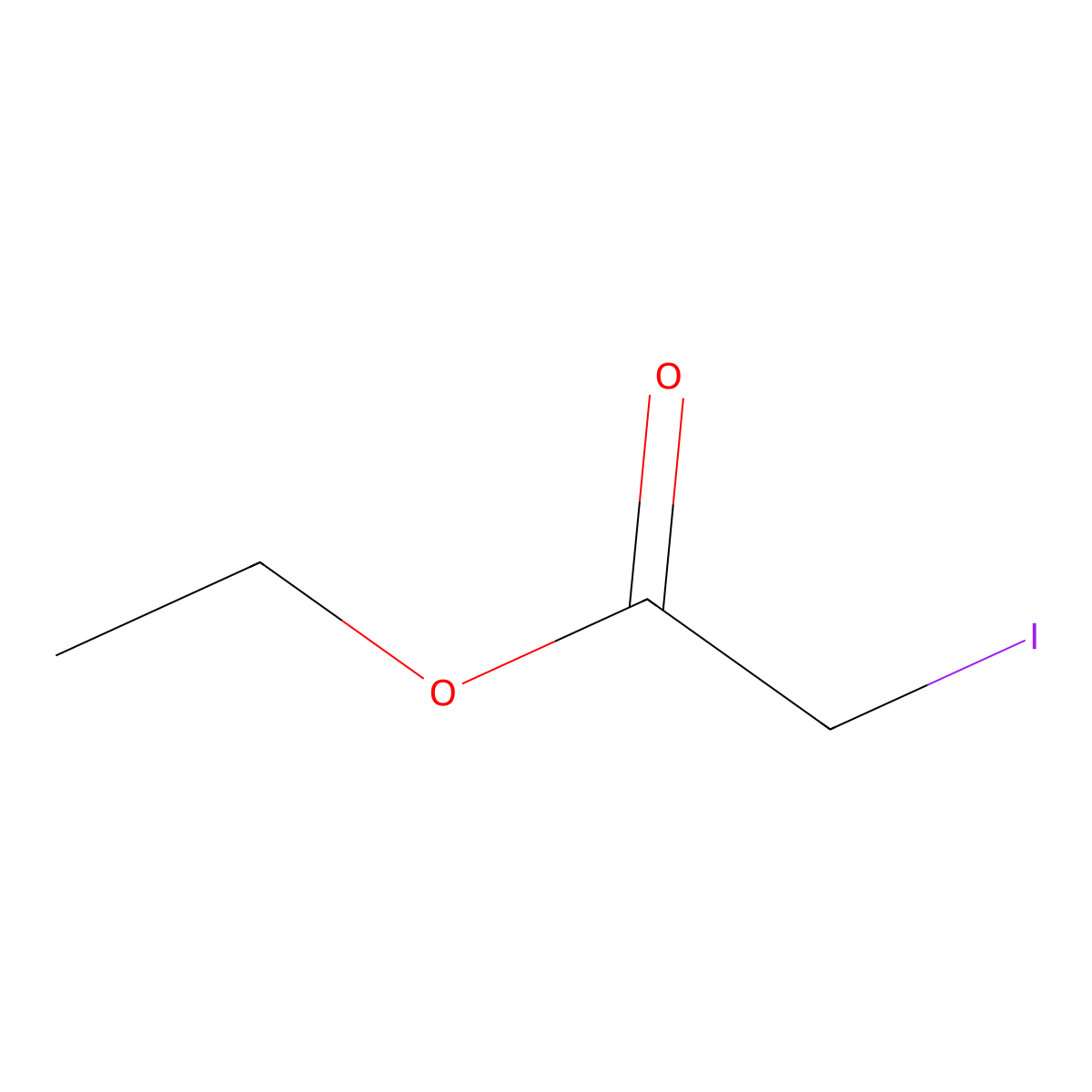 Ethyl iodoacetate molecular structure, CAS 623-48-3