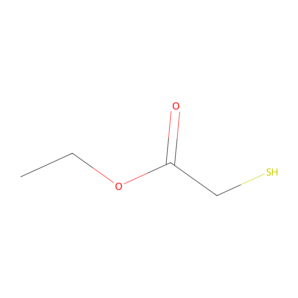 Ethyl Thioglycolate molecular structure, CAS 623-51-8