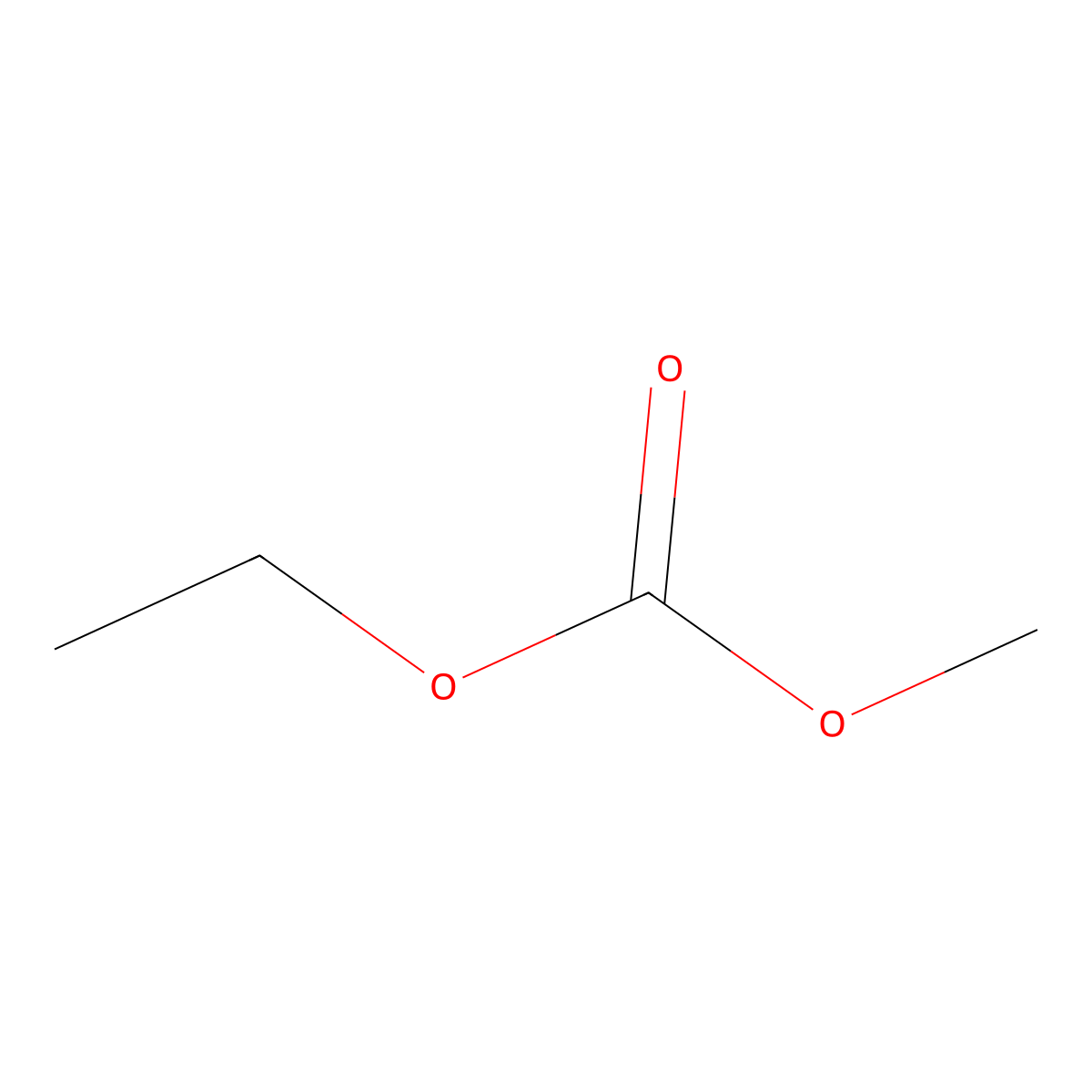 Ethyl methyl carbonate molecular structure, CAS 623-53-0