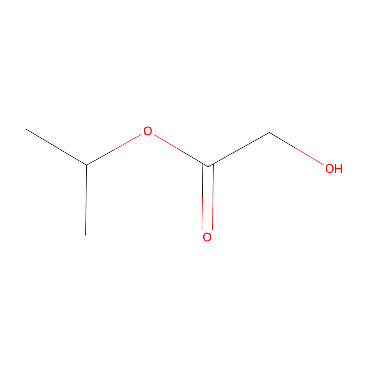 Isopropyl hydroxyacetate molecular structure, CAS 623-61-0