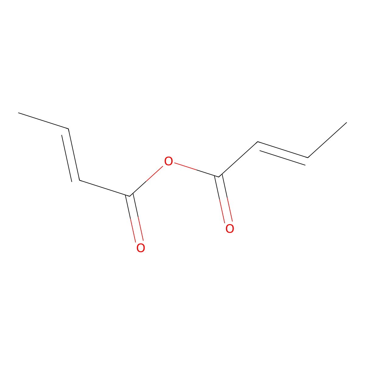 2-Butenoic acid, 1,1'-anhydride molecular structure, CAS 623-68-7