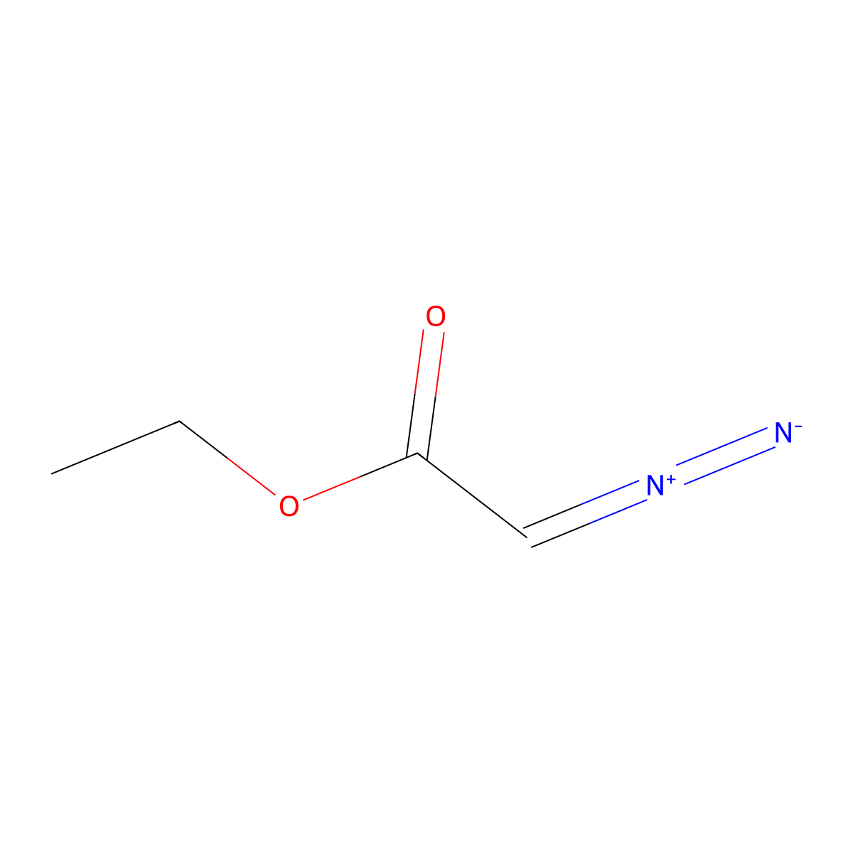 Ethyl diazoacetate molecular structure, CAS 623-73-4