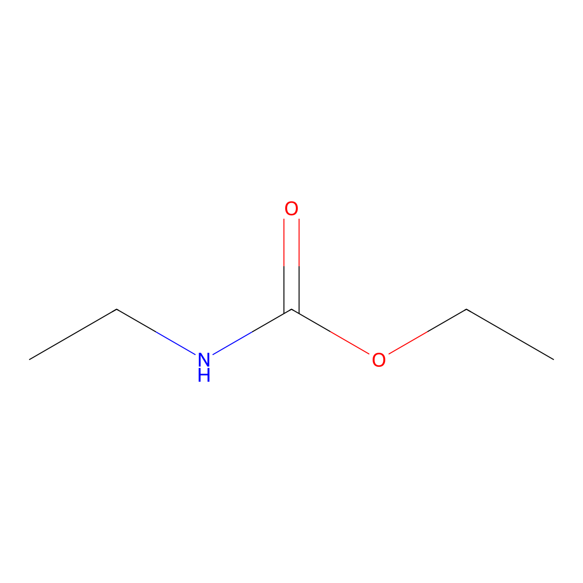 Carbamic acid, ethyl-, ethyl ester molecular structure, CAS 623-78-9