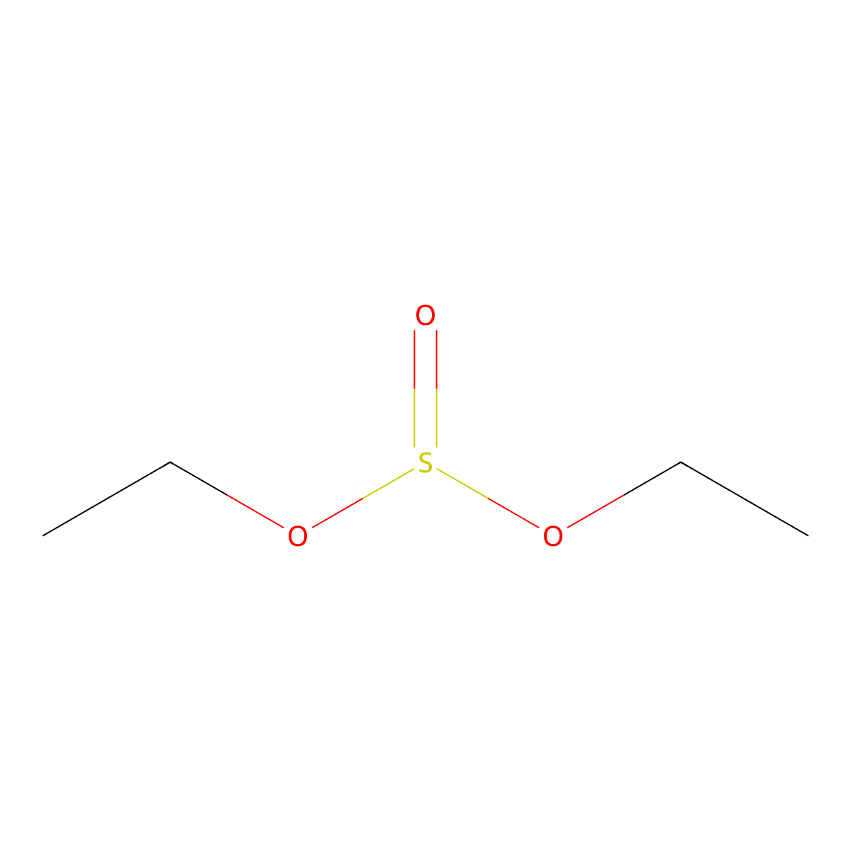 Sulfurous acid, diethyl ester molecular structure, CAS 623-81-4