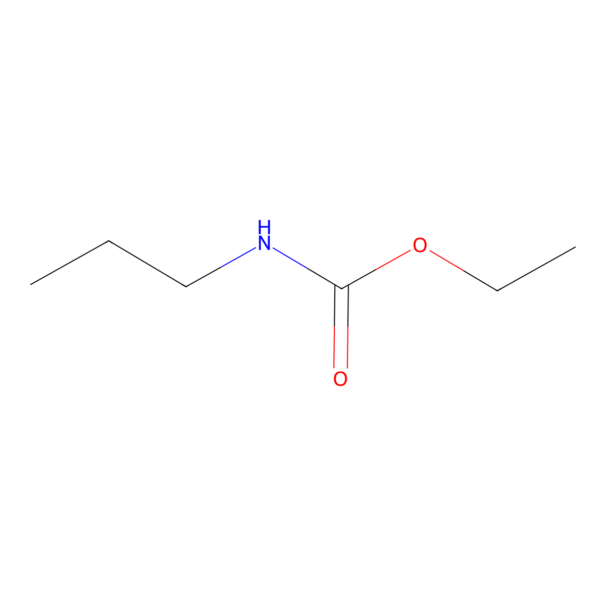 Carbamic acid, N-propyl-, ethyl ester molecular structure, CAS 623-85-8