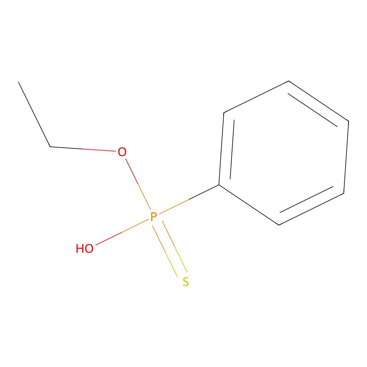 Phenylphosphonothioic Acid Ethyl Ester molecular structure, CAS 6230-93-9