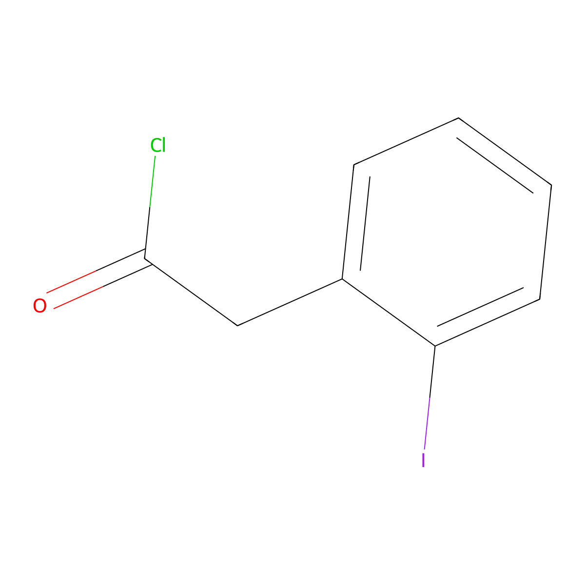o-Iodophenylacetyl chloride molecular structure, CAS 62300-07-6