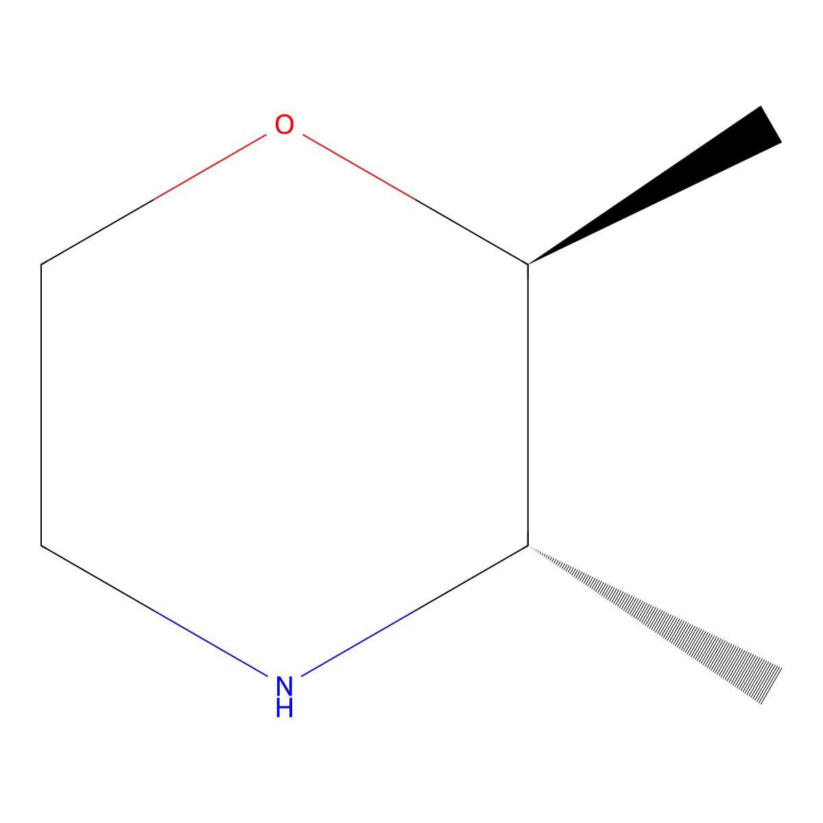 Morpholine, 2,3-dimethyl-, trans- molecular structure, CAS 62302-32-3