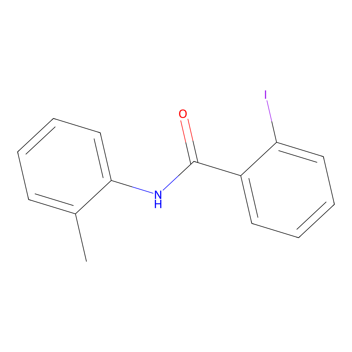 2-Iodo-N-(2-methylphenyl)benzamide molecular structure, CAS 62303-06-4