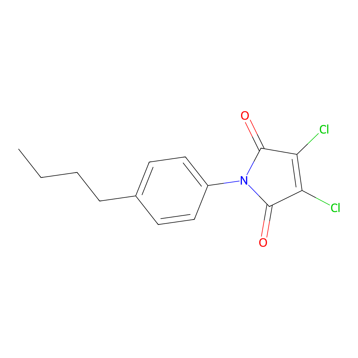 1-(4-Butylphenyl)-3,4-dichloropyrrole-2,5-dione molecular structure, CAS 62303-11-1