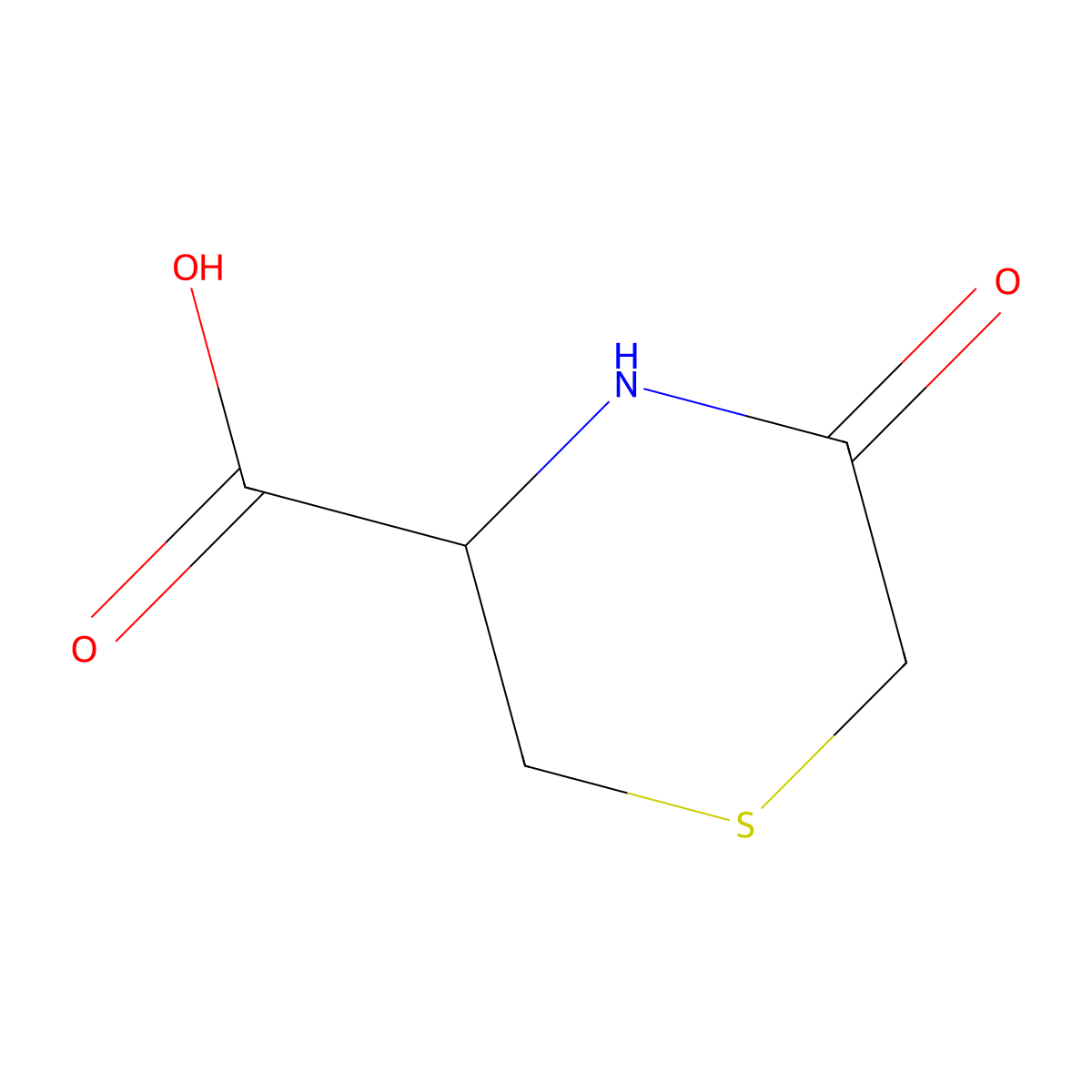 (3R)-5-oxothiomorpholine-3-carboxylic acid molecular structure, CAS 62305-89-9