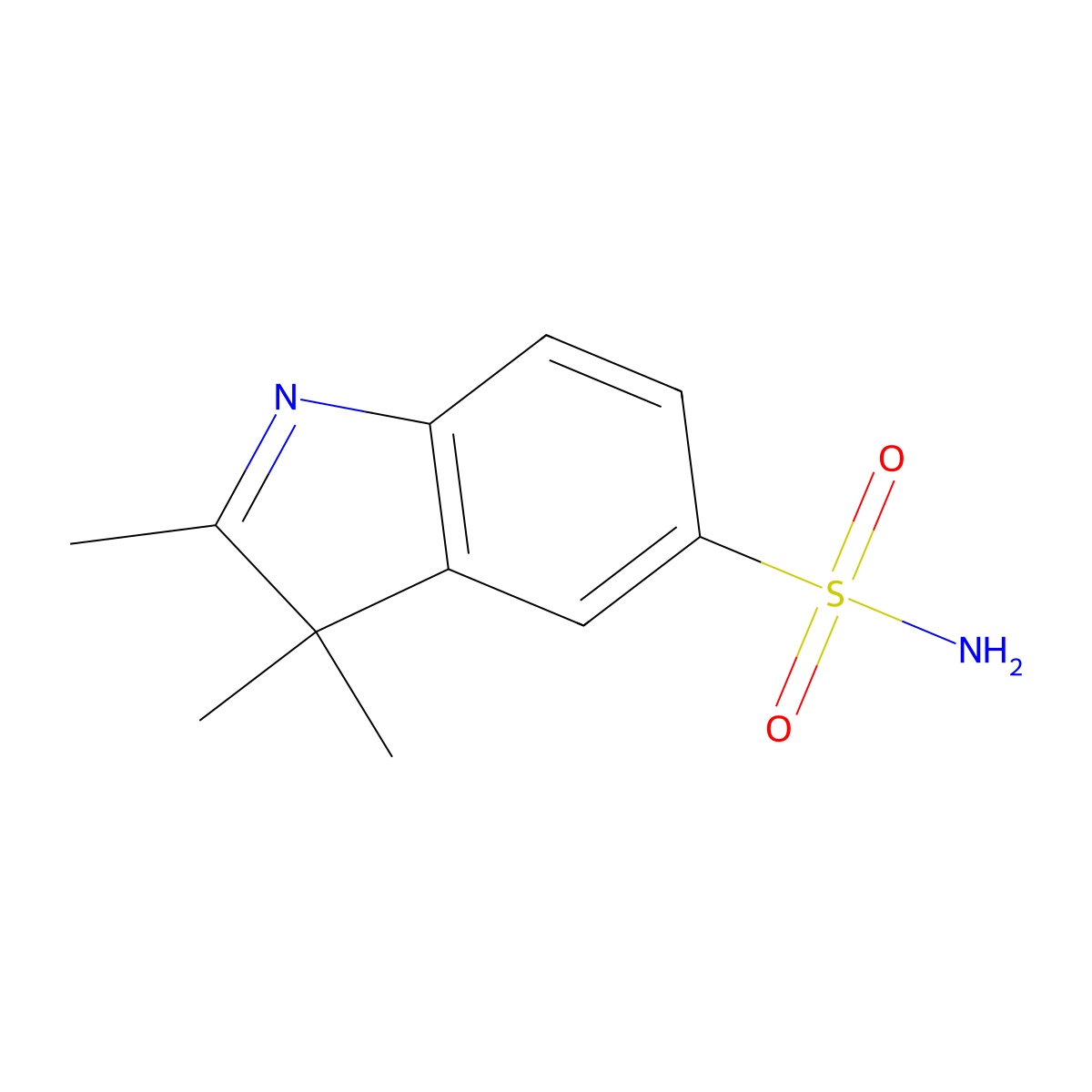 2,3,3-Trimethyl-3H-indole-5-sulfonamide molecular structure, CAS 62306-05-2