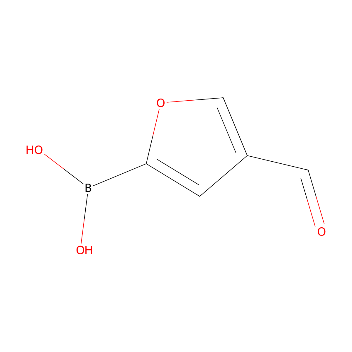 4-Formylfuran-2-boronic acid molecular structure, CAS 62306-78-9