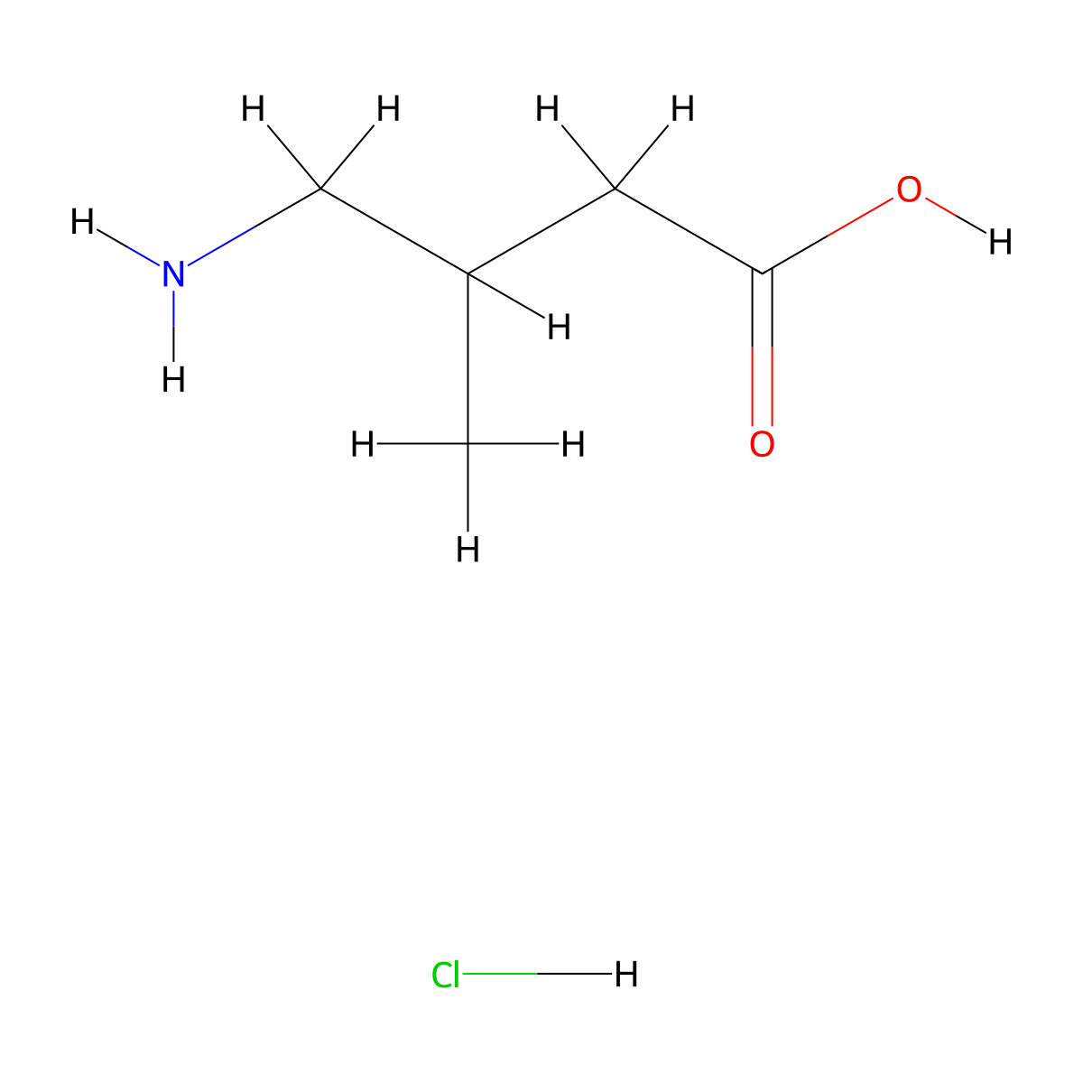 4-Amino-3-methylbutanoic acid hydrochloride molecular structure, CAS 62306-84-7