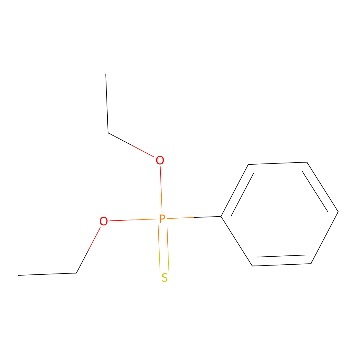 O,O-Diethyl P-phenylphosphonothioate molecular structure, CAS 6231-03-4